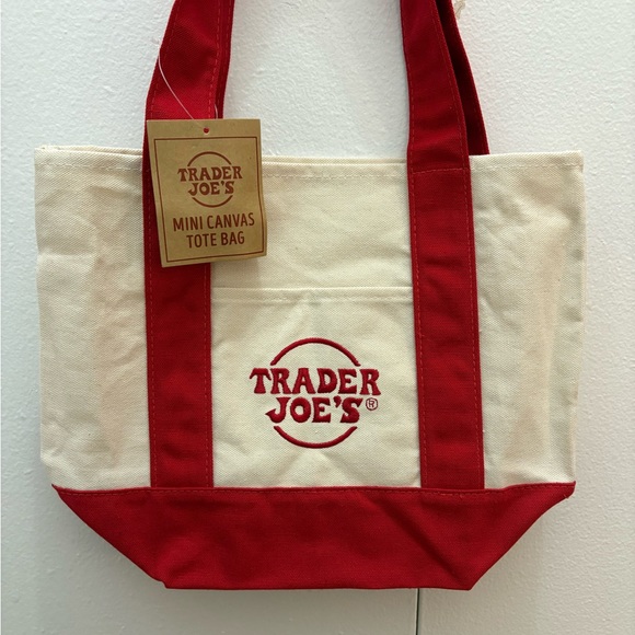 Trader Joe's Canvas Tote Bags (4 mini and 1 regular reusable tote bag) - Picture 4 of 9